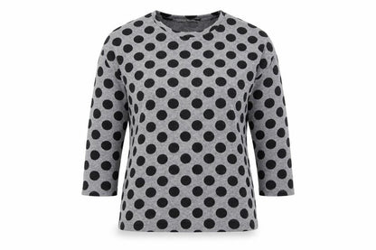 Tu Womens Grey Polka Dot Knit Pullover Jumper Size 10