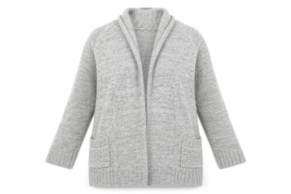 Womens UK Size 14 Cherokee Grey Cardigan Jumper