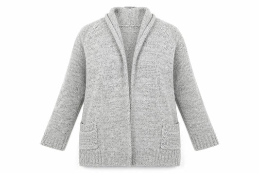 Womens UK Size 14 Cherokee Grey Cardigan Jumper