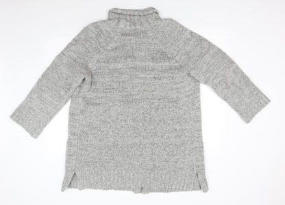 Womens UK Size 14 Cherokee Grey Cardigan Jumper