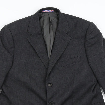 Woven Mens Grey   Jacket Suit Jacket Size 40
