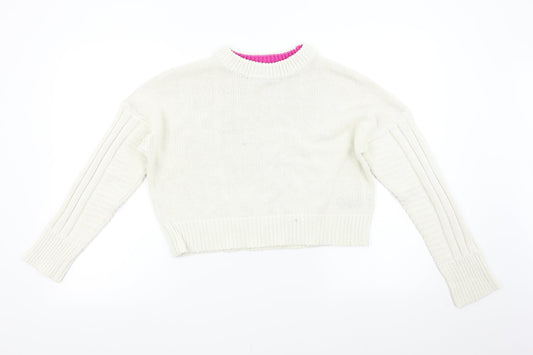 Womens UK Size S Topshop Ivory Pullover Jumper