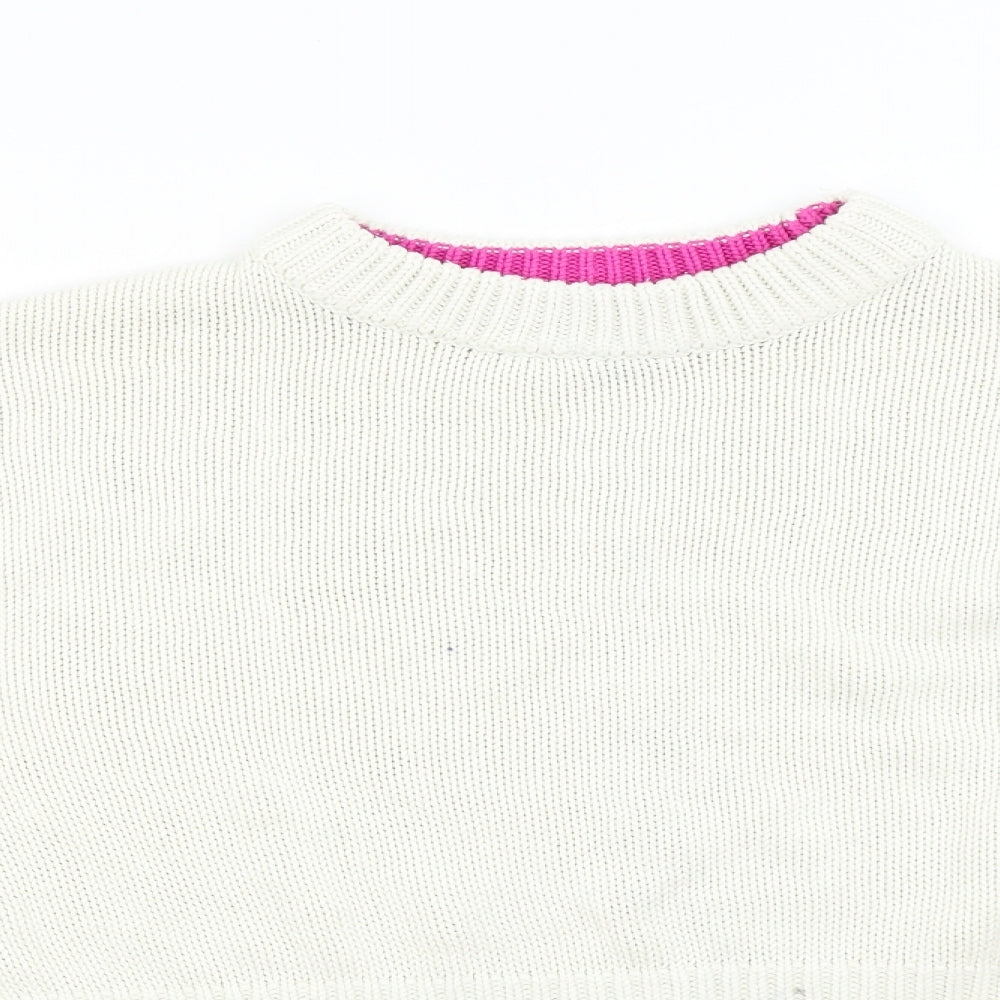 Womens UK Size S Topshop Ivory Pullover Jumper
