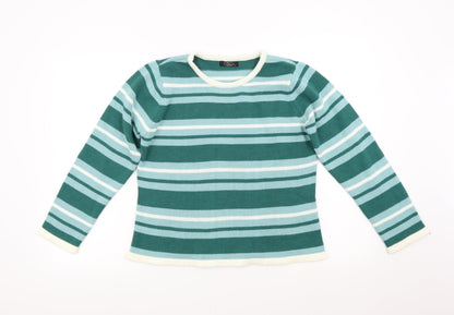 Womens UK Size S BM Green Pullover Jumper