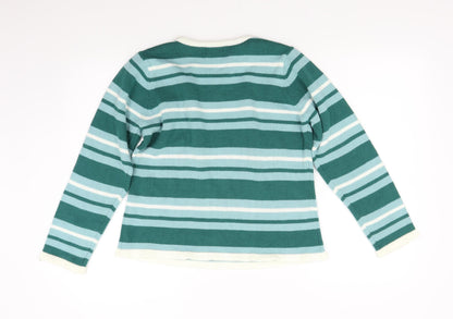 Womens UK Size S BM Green Pullover Jumper