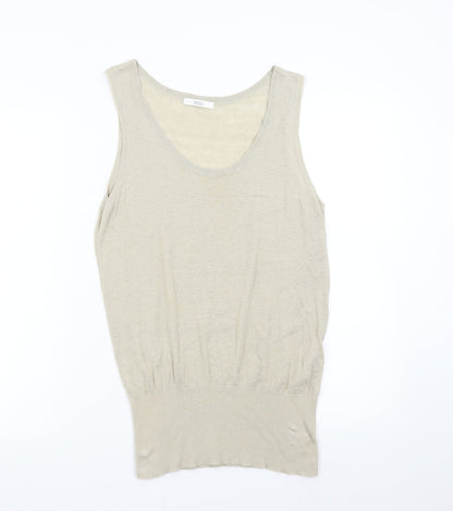 Womens UK Size S M&S Beige Vest Jumper