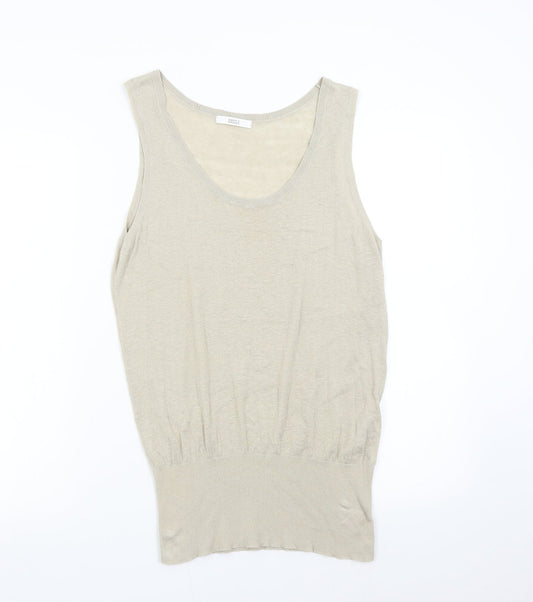 Womens UK Size S M&S Beige Vest Jumper