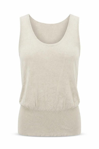 Marks & Spencer Womens Beige  Knit Vest Jumper Size S