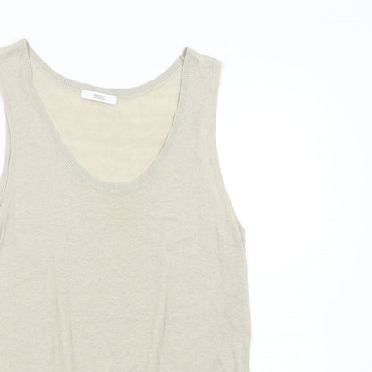 Womens UK Size S M&S Beige Vest Jumper