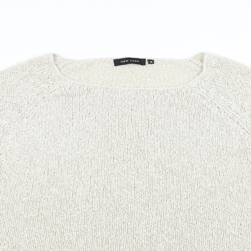 Womens UK Size 14 New Look Beige Pullover Jumper