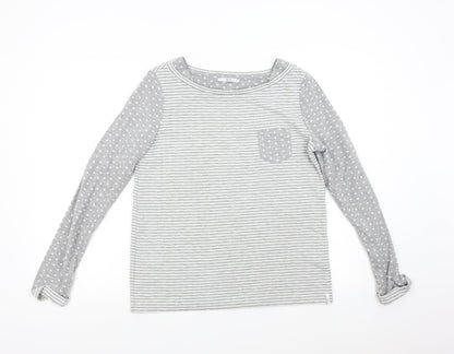 EDC Womens Grey Striped  Top Pyjama Top Size M