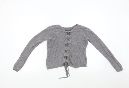 Limited Womens Grey  Knit Pullover Jumper Size 8