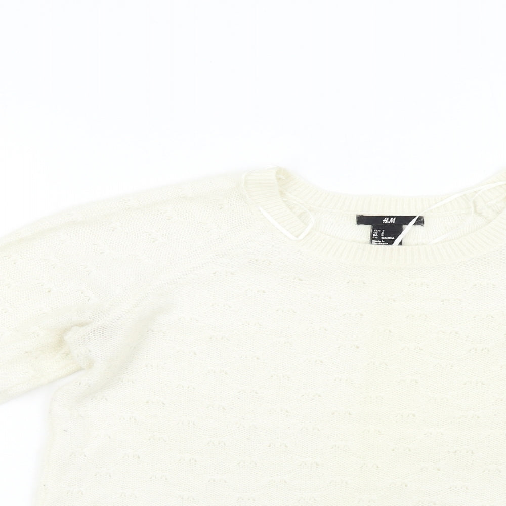 Womens UK Size S H&M Ivory Pullover Jumper