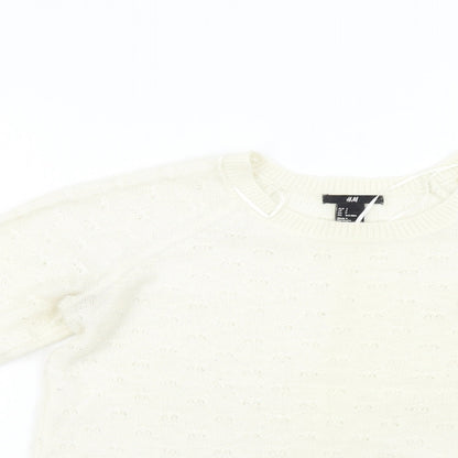 Womens UK Size S H&M Ivory Pullover Jumper