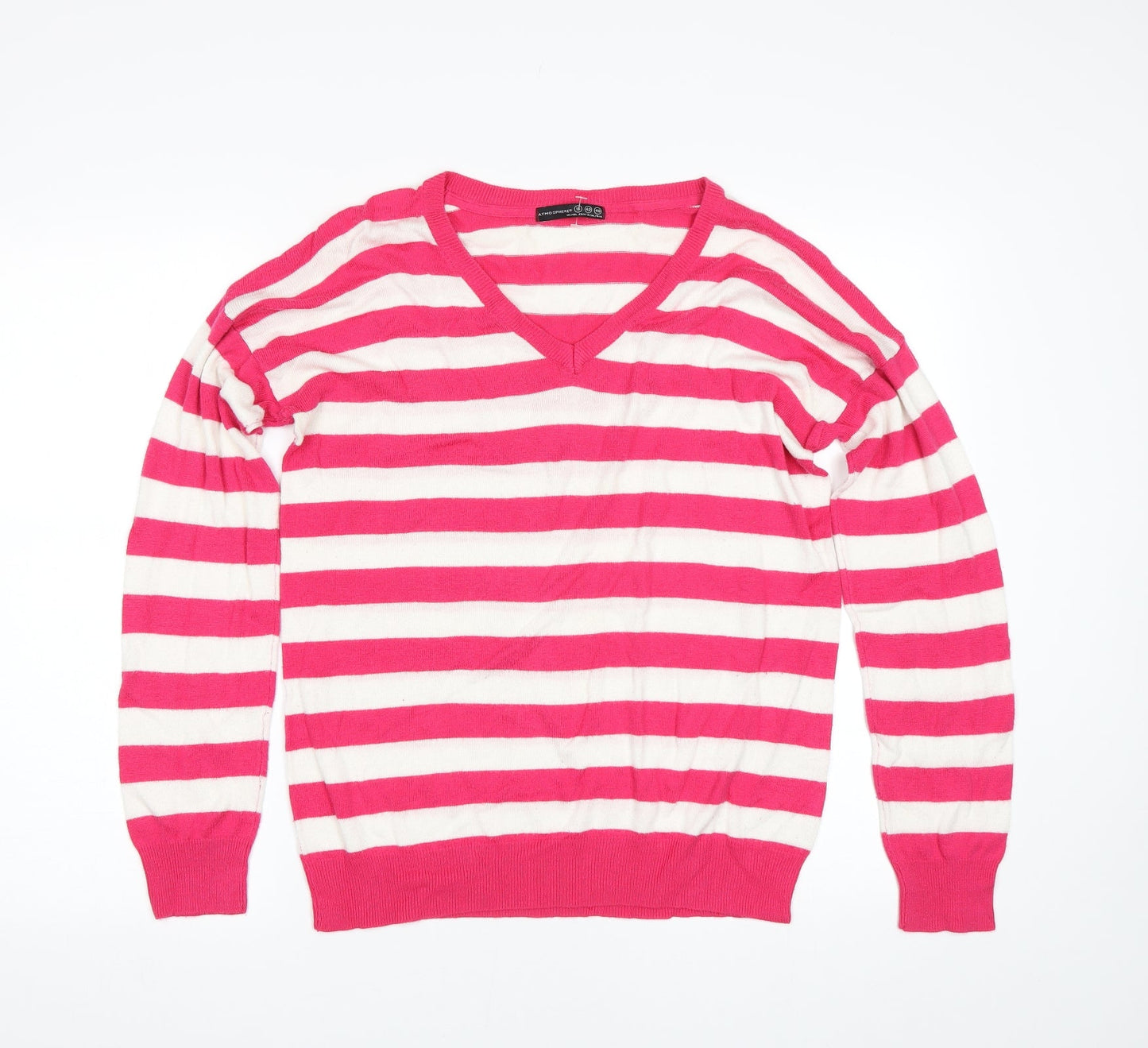 Atmosphere Womens Pink Striped  Pullover Jumper Size 14