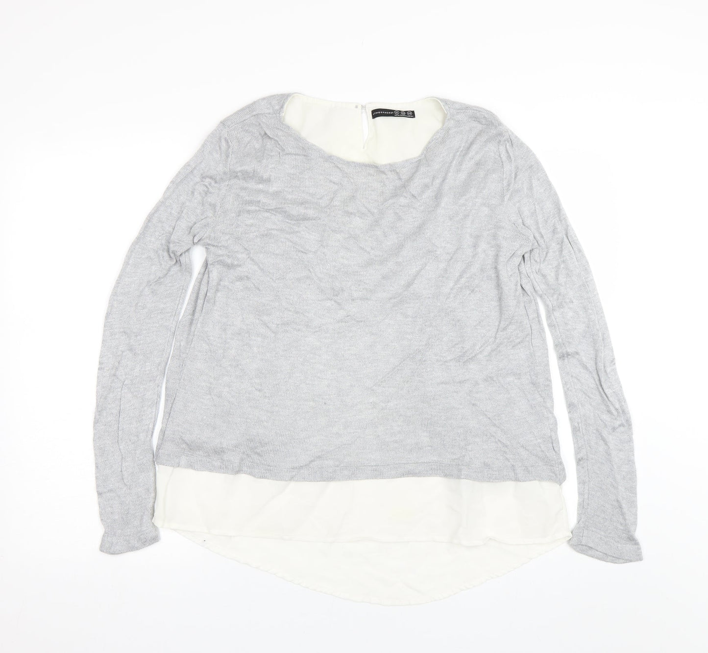 Womens UK Size 12 Atmosphere Grey Pullover Jumper