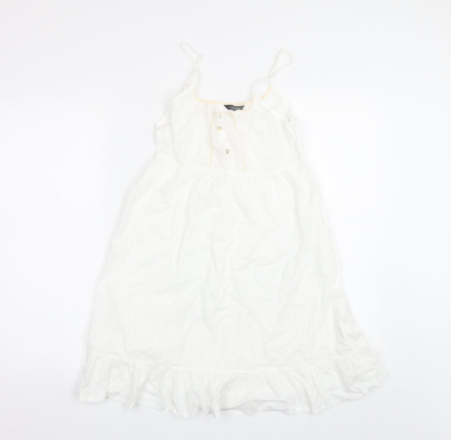 Womens UK Size 12 Limited White Basic Tank
