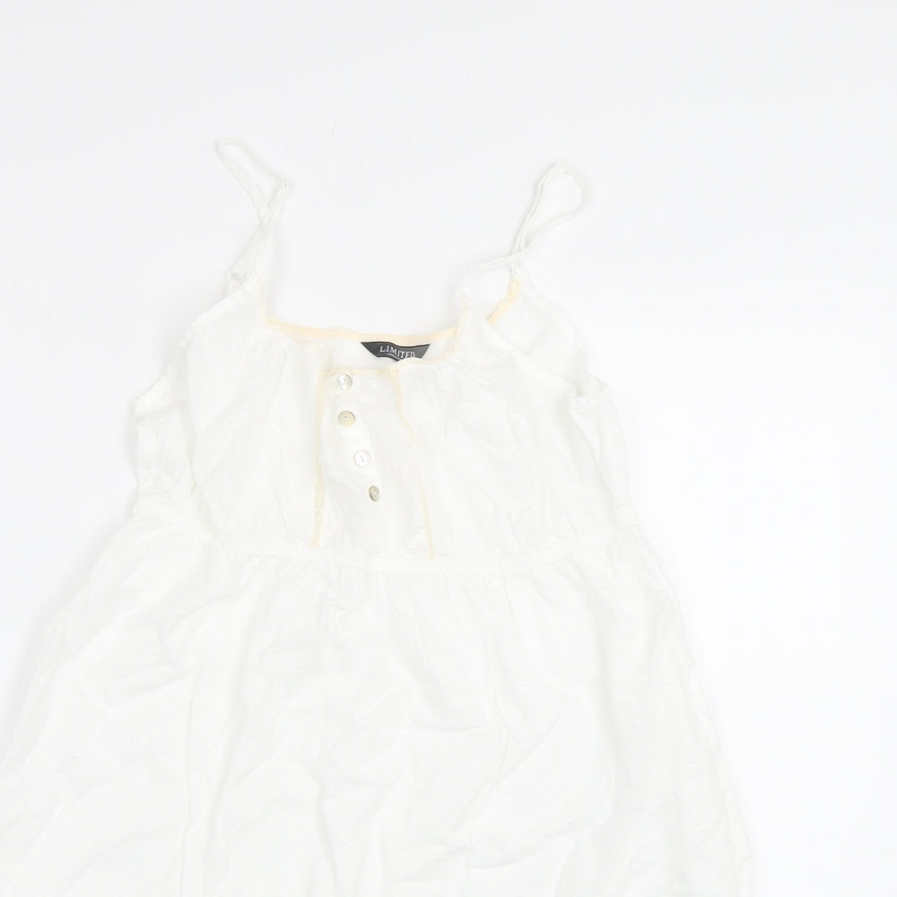 Womens UK Size 12 Limited White Basic Tank