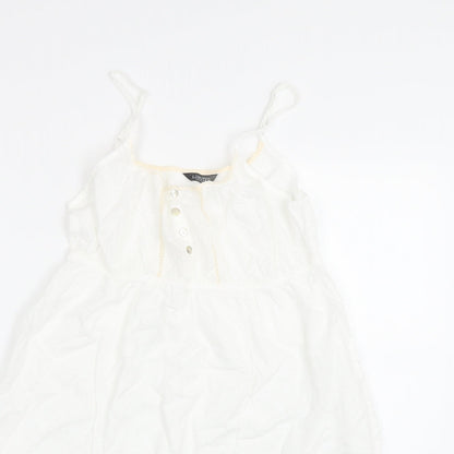 Womens UK Size 12 Limited White Basic Tank
