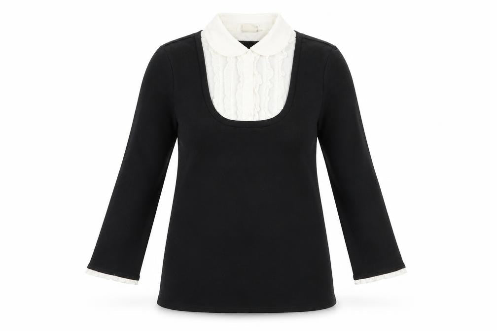 Womens UK Size 10 Cotton Traders Black Pullover Jumper