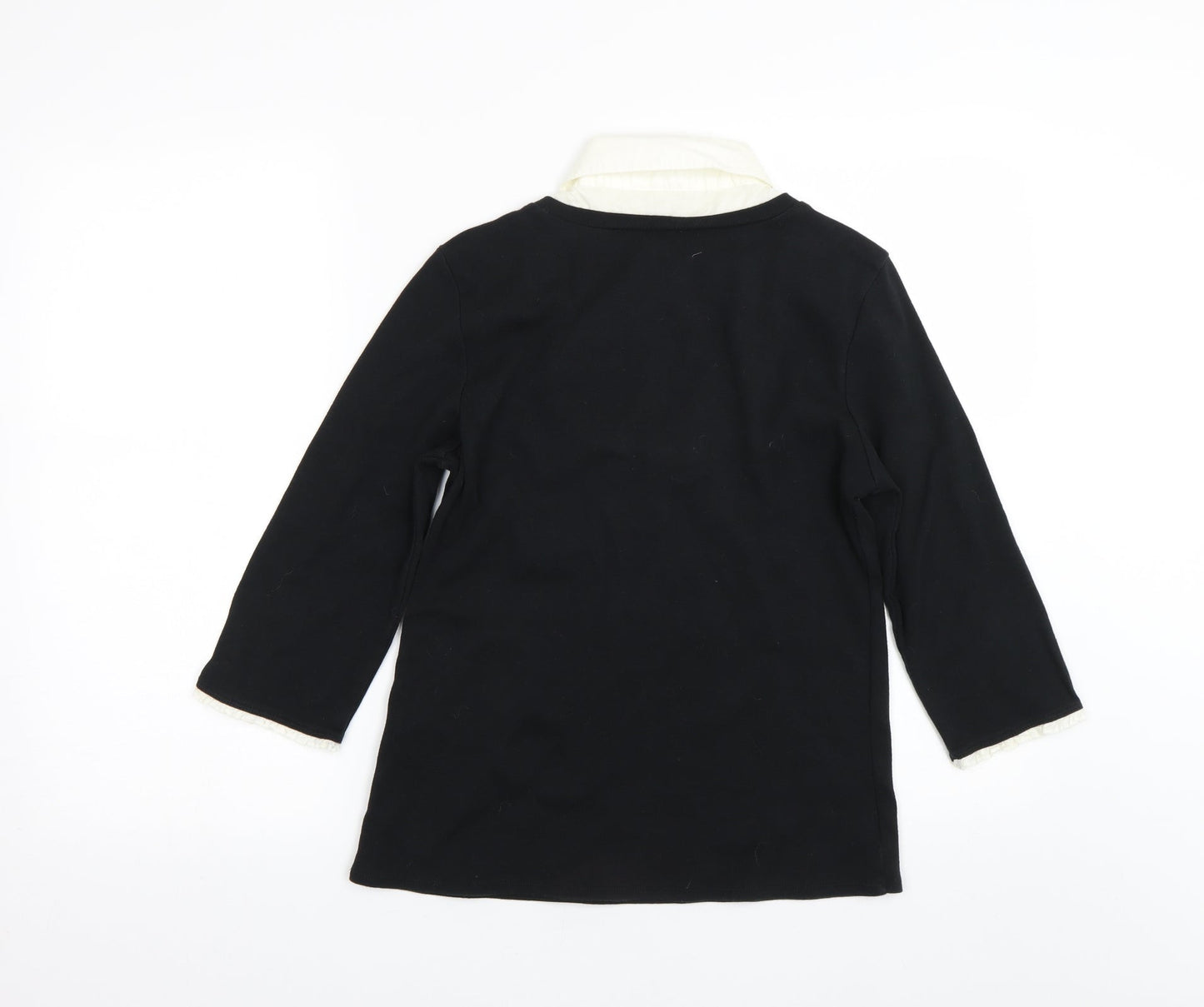 Womens UK Size 10 Cotton Traders Black Pullover Jumper