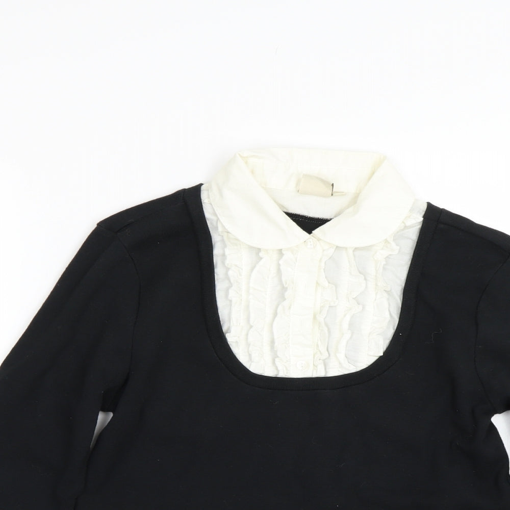 Womens UK Size 10 Cotton Traders Black Pullover Jumper