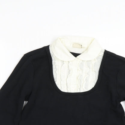 Womens UK Size 10 Cotton Traders Black Pullover Jumper