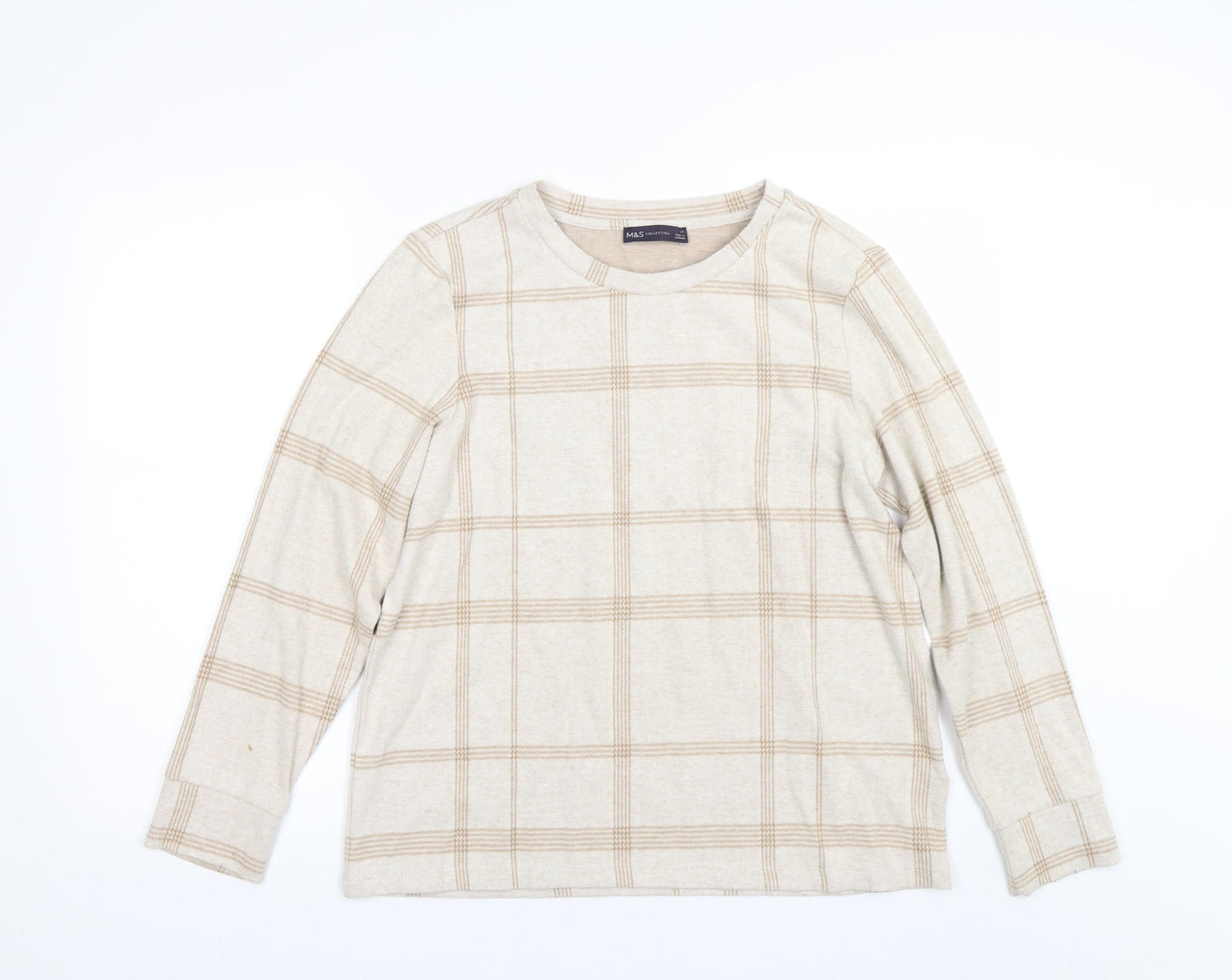 Womens UK Size 14 M&S Beige Pullover Jumper