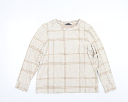 Womens UK Size 14 M&S Beige Pullover Jumper