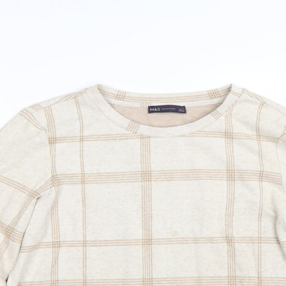Womens UK Size 14 M&S Beige Pullover Jumper