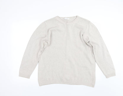 Womens UK Size 16 M&S Beige Pullover Jumper