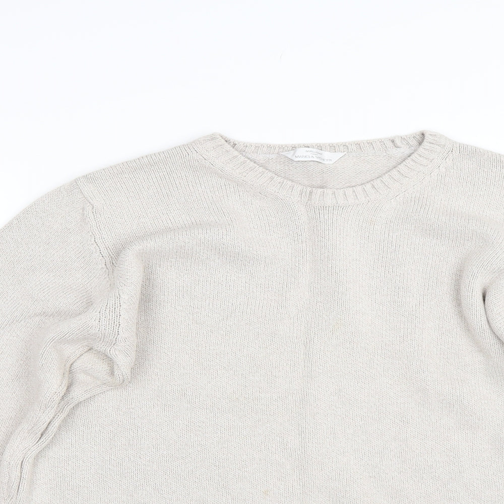 Womens UK Size 16 M&S Beige Pullover Jumper