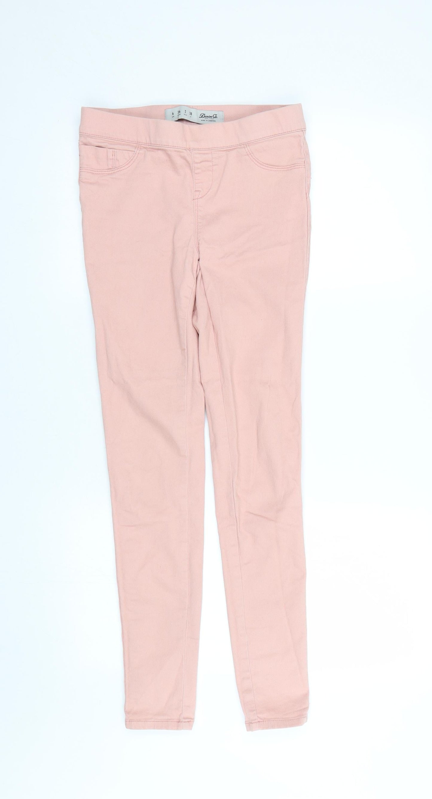 Primark Womens Pink  Denim Jegging Jeans Size 6 L27 in