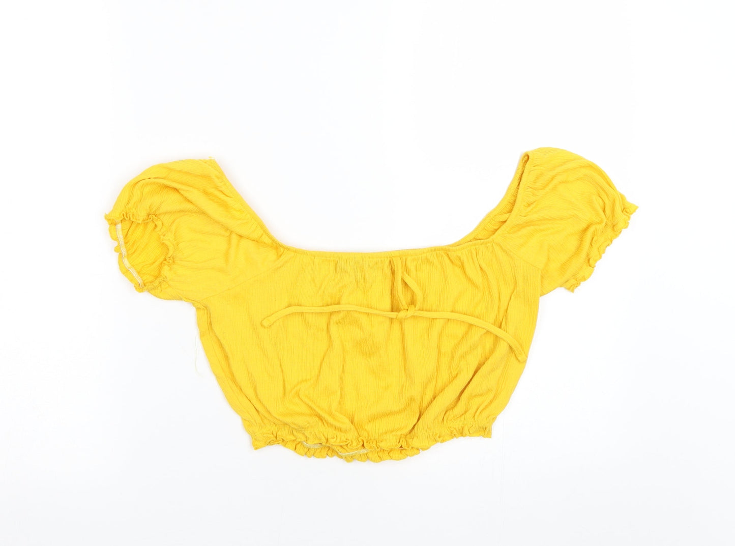 Primark Womens Yellow   Cropped T-Shirt Size XS