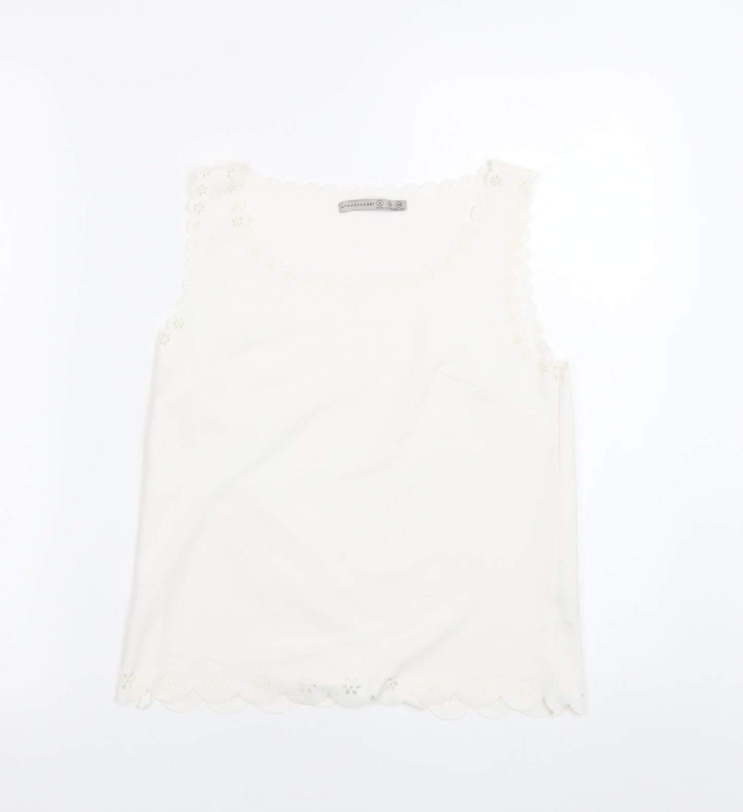 Primark Womens White Floral  Basic Tank Size 8