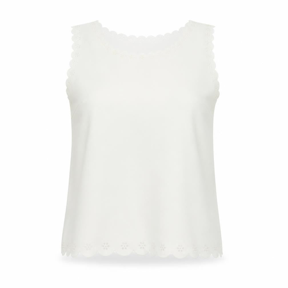 Primark Womens White Floral  Basic Tank Size 8