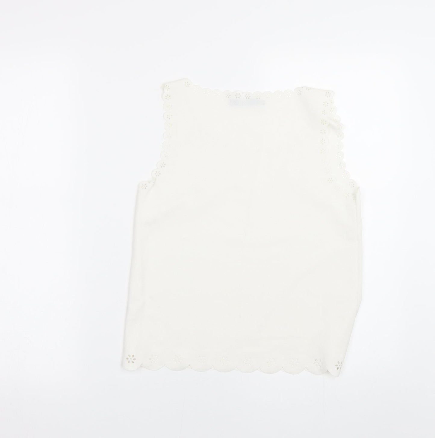 Primark Womens White Floral  Basic Tank Size 8