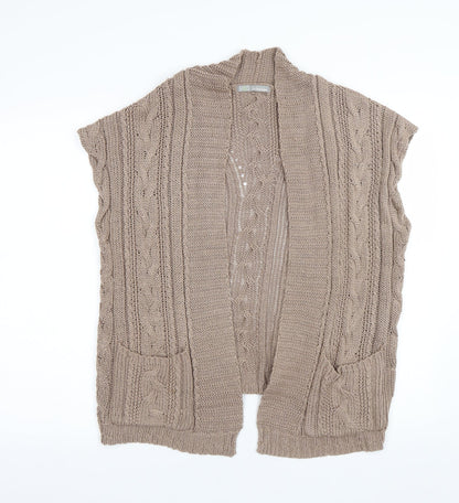 Womens UK Size M M&S Brown Cardigan Jumper