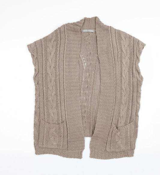 Womens UK Size M M&S Brown Cardigan Jumper
