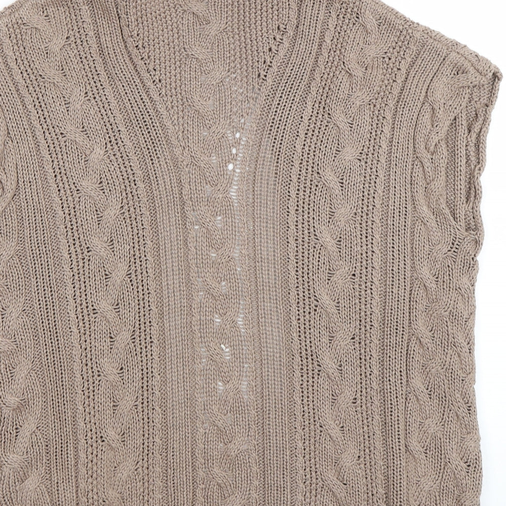 Womens UK Size M M&S Brown Cardigan Jumper