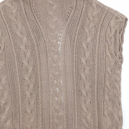 Womens UK Size M M&S Brown Cardigan Jumper