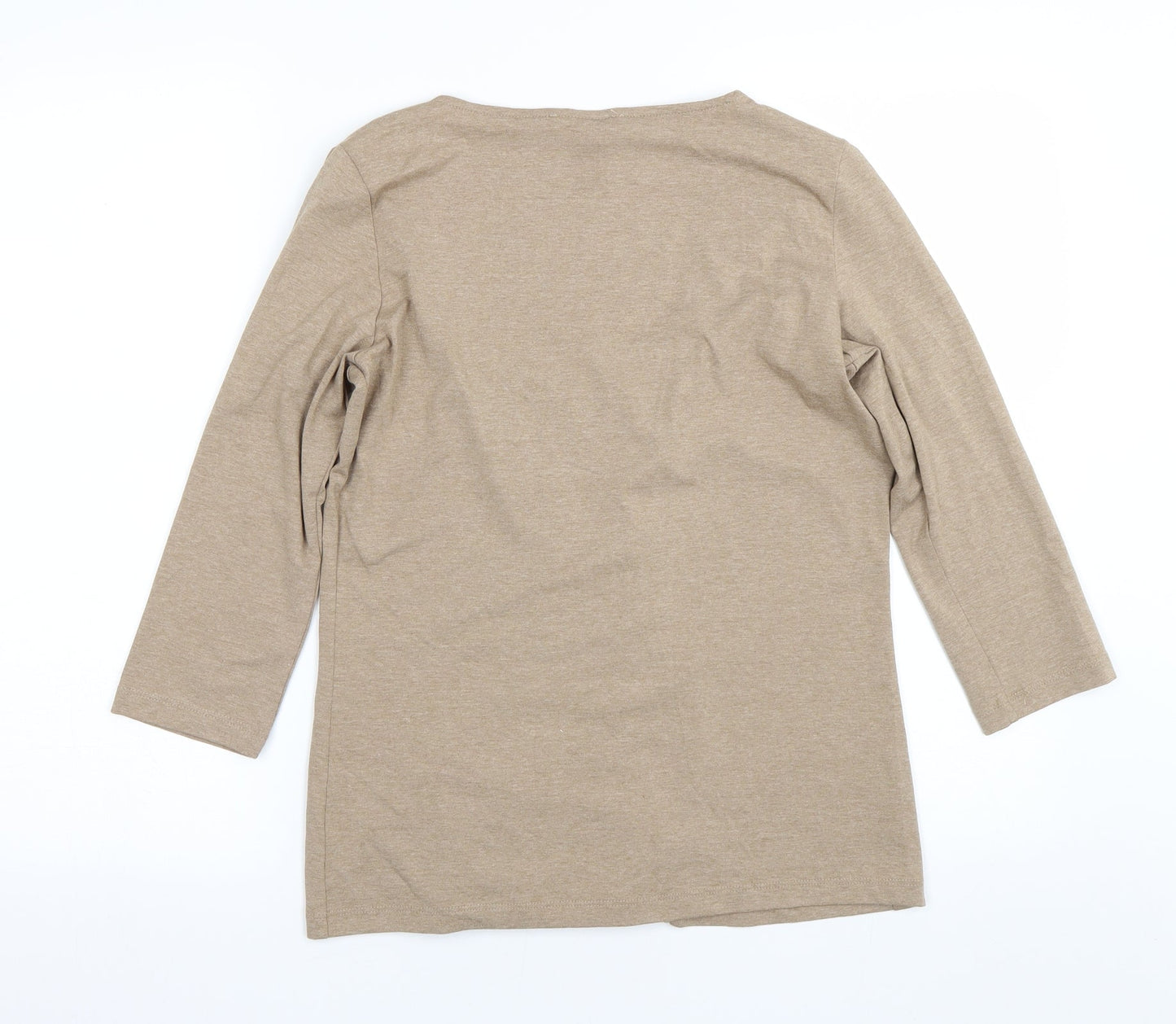 Womens UK Size 10 Per Una Brown Basic T-Shirt