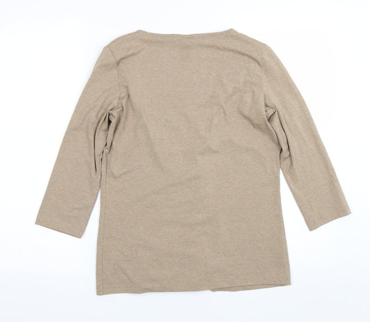 Per Una Womens Brown   Basic T-Shirt Size 10