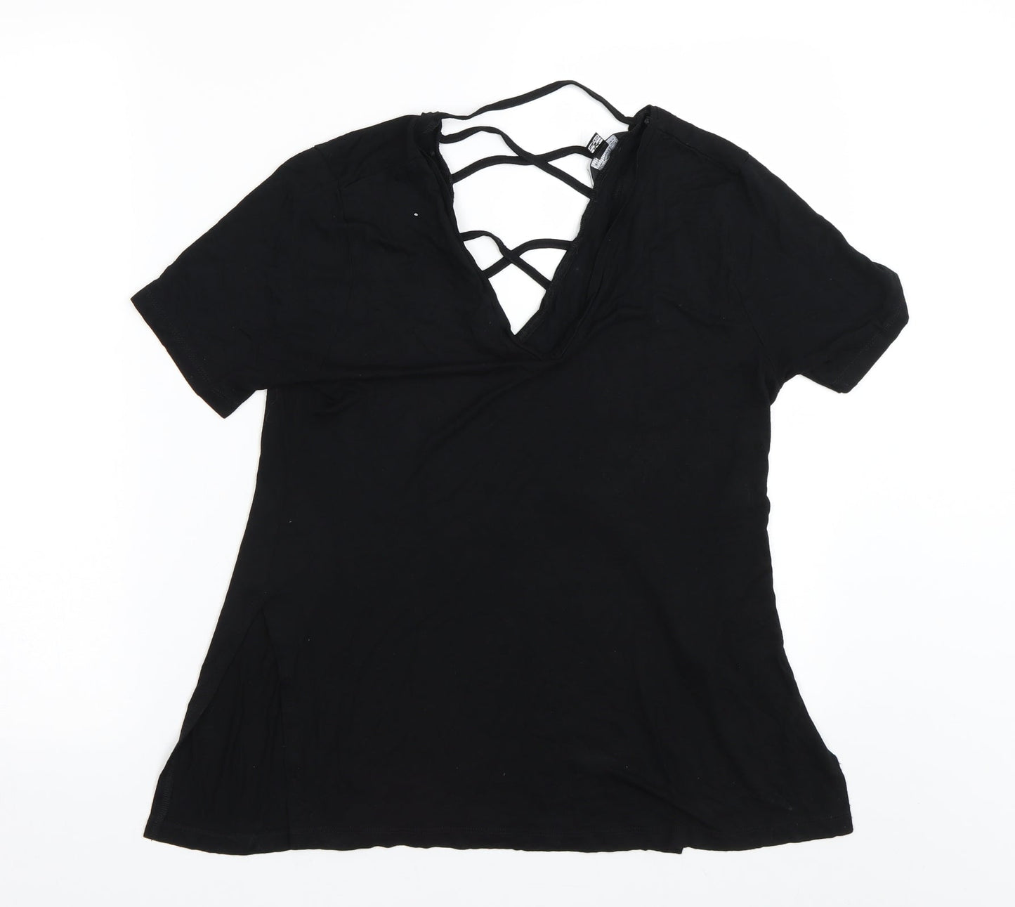 Miss Selfridge Womens Black   Basic T-Shirt Size 6