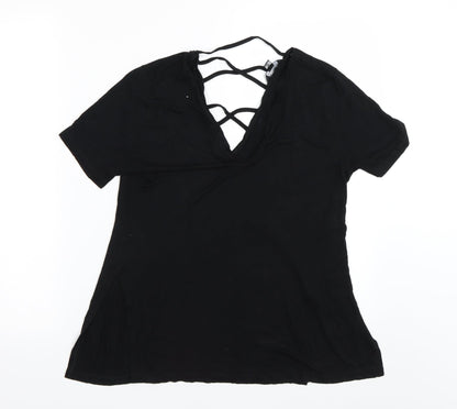 Miss Selfridge Womens Black   Basic T-Shirt Size 6