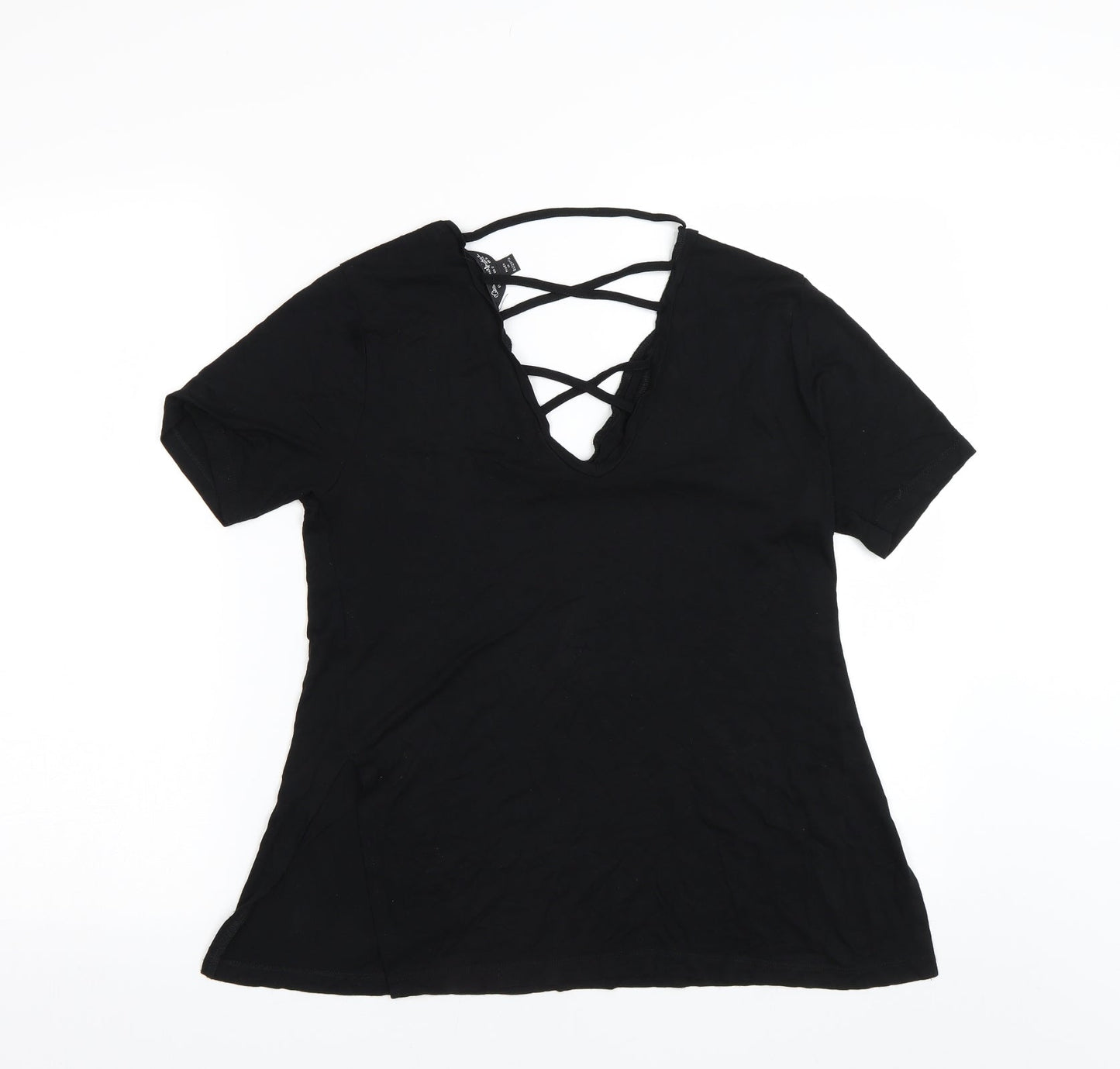 Miss Selfridge Womens Black   Basic T-Shirt Size 6