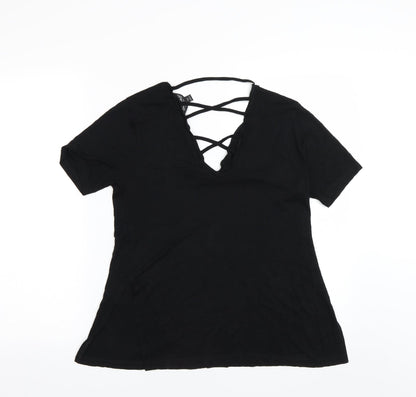 Miss Selfridge Womens Black   Basic T-Shirt Size 6