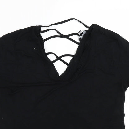 Miss Selfridge Womens Black   Basic T-Shirt Size 6