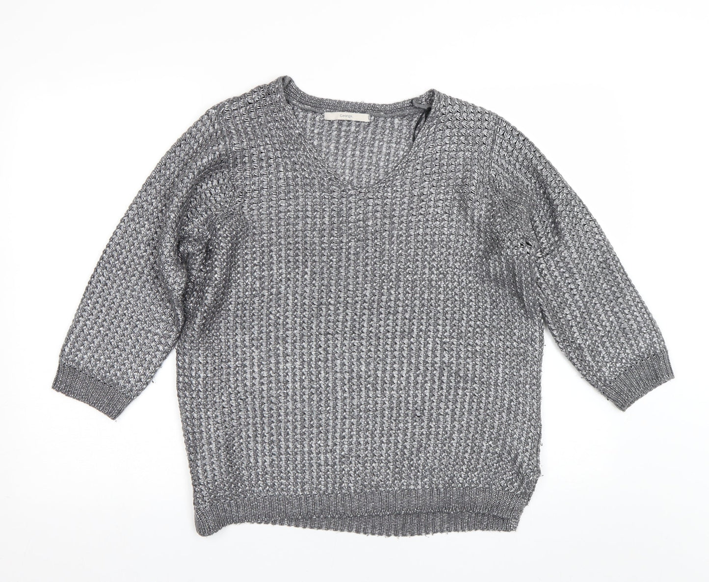 George Womens Silver   Pullover Jumper Size M