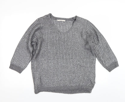 George Womens Silver   Pullover Jumper Size M